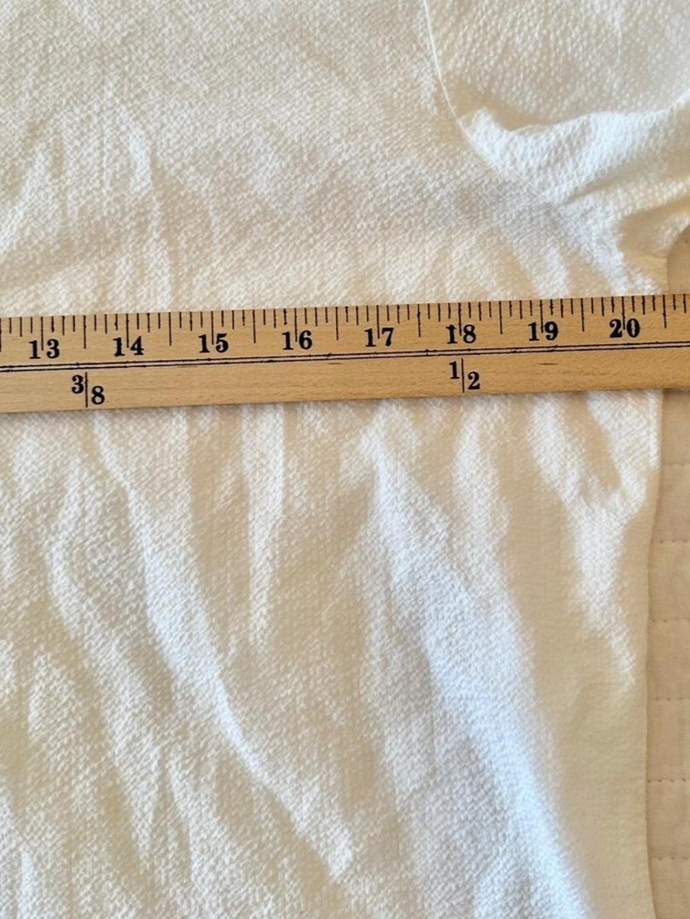 Eileen Fisher White Textured 100% Cotton Button Front Blouse L Minimalist Basic - Picture 7 of 8